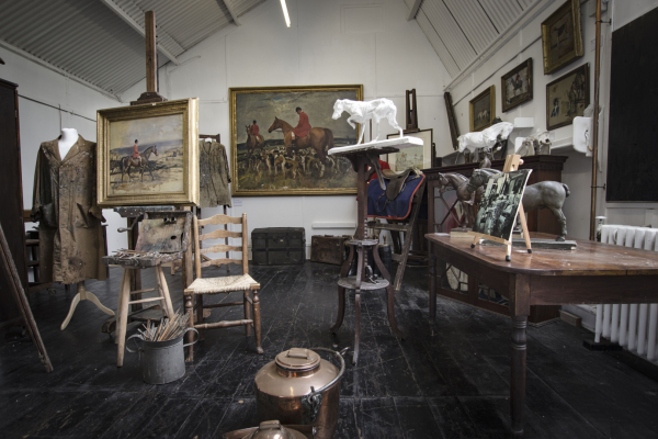 View of the Artist's Studio, The Munnings Art Museum, copyright the estate of Sir Alfred Munnings[21]